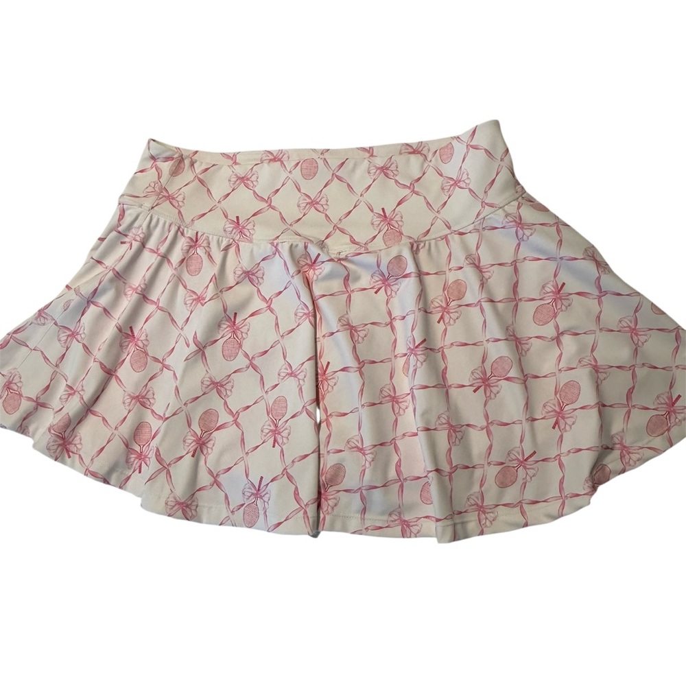 LoveShackFancy Corene Tennis Sporty Active Skort size XXL pink bows - Picture 4 of 10